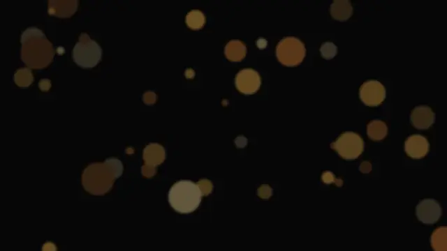 Soft circles of gold light scattered over black