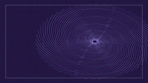 Purple geometric spiral