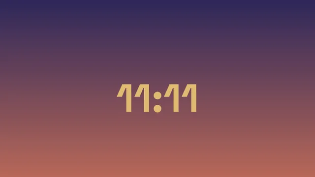 11:11 on a dusk field