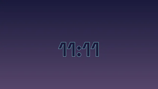 11:11 neon outline