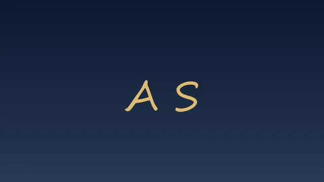 Gold A S on navy