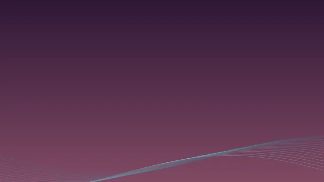 Plum-to-rose call background with low blue waves