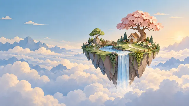 Floating garden island