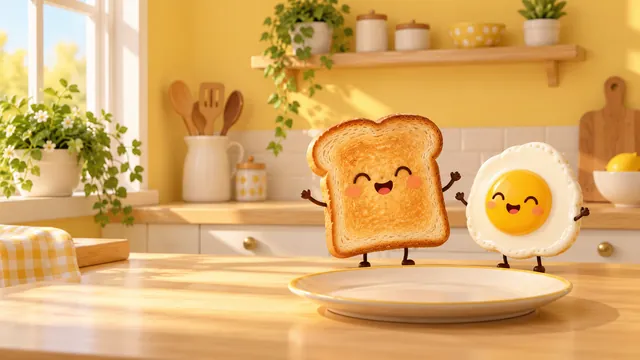 Toast and egg friends