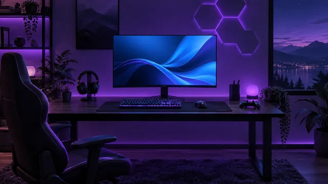Neon gaming desk