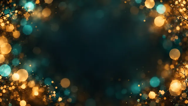 Warm and teal bokeh around a dark centre