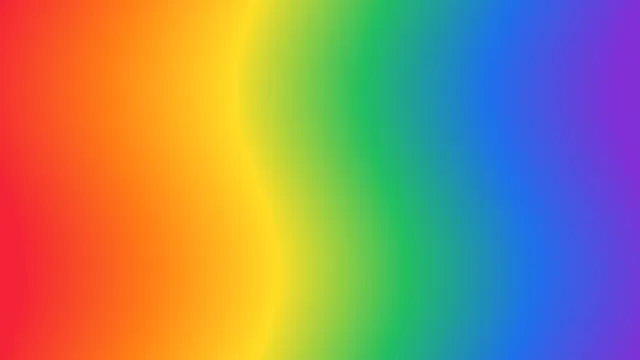 Smooth bands of red, orange, yellow, green, blue and violet