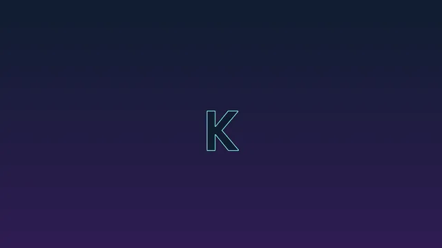 Neon K outline