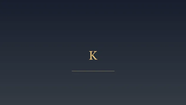 Small gold K