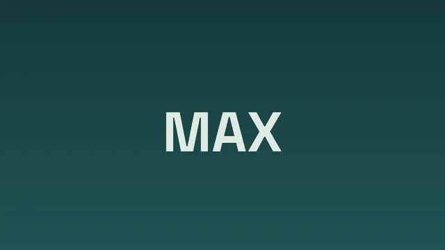 MAX on dark teal