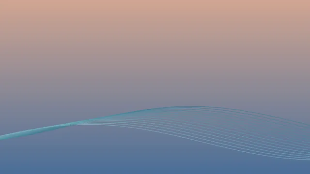 Peach-and-blue curve