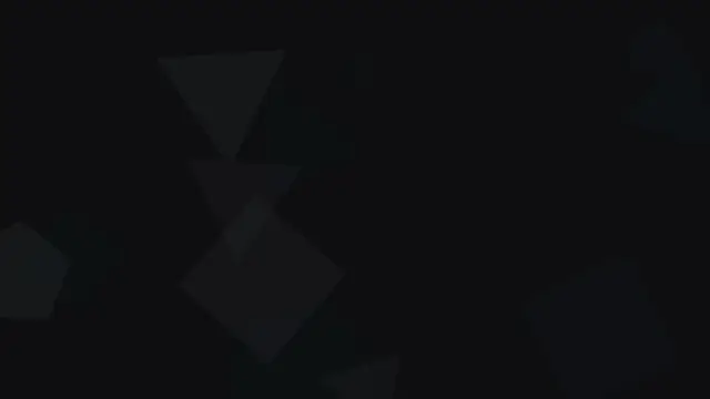 Scattered cool-toned angular shard shapes over near-black