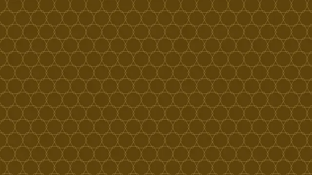 A fine hexagon outline pattern in pale gold over a deep gold background