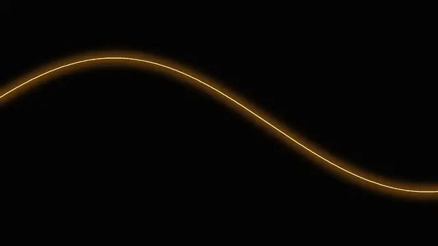 One glowing amber curve across a black background