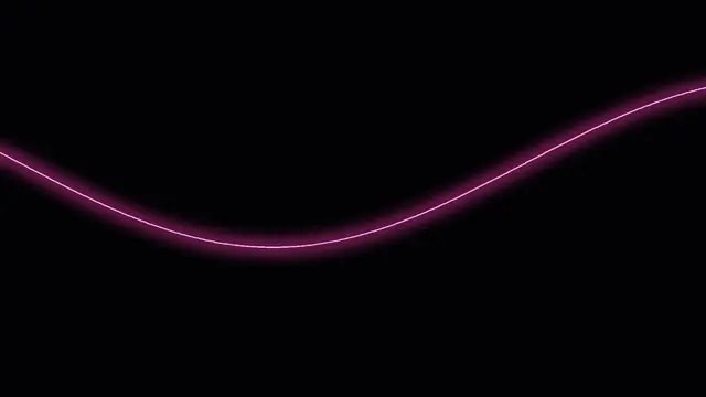 One glowing pink curve across a black background