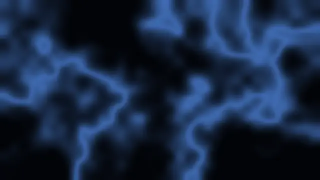 Soft blue glowing wisps over black