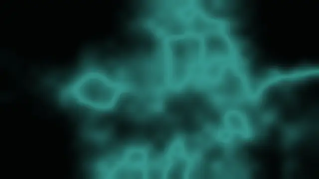 Soft teal glowing wisps over black