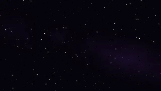 Stars over black with a faint violet band of light