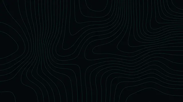 Thin teal contour lines over a near-black background